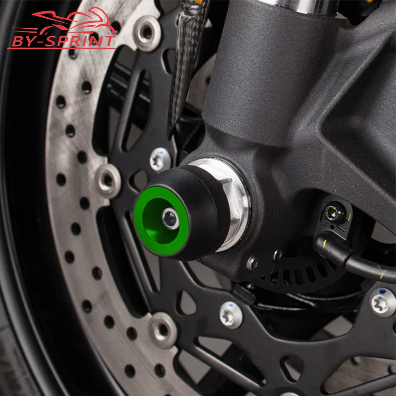 Falling Protector For Ninja636 ZX-10R ZX-6R ZX14R GTR1400 Concours Motorbike Front Rear Axle Fork Wheel Crash Slider Cap Pad