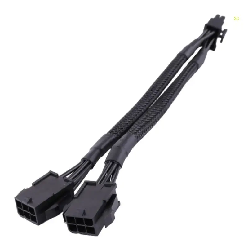 6-Pin to 8-Pin Converter Cable Flexible and Durable 18AWG PCIe Connector PCI-E Dual-6pin to 8pin Splitter Dropship