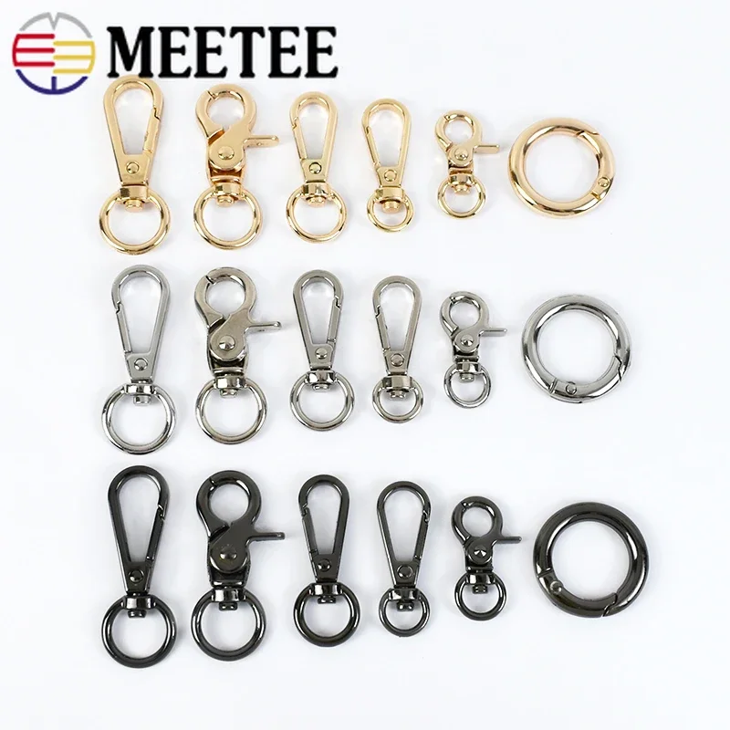 5/10Pcs Metal Swivel Clasp Buckle for Bag Strap O Ring Handbag Hangers Webbing Hooks Lobster Clasps Clips DIY Accessories