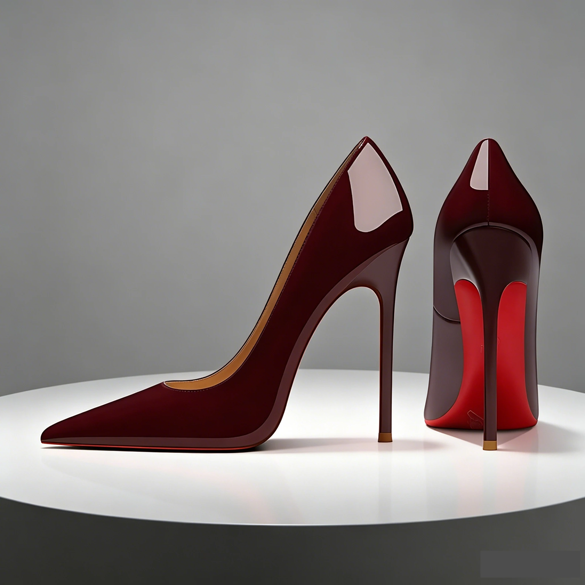 Novedad 2026: Zapatos de tacón ultrafinos color burdeos (10-13), estilo stiletto de corte súper bajo, zapatos de trabajo para mujer de talla grande (35-46)