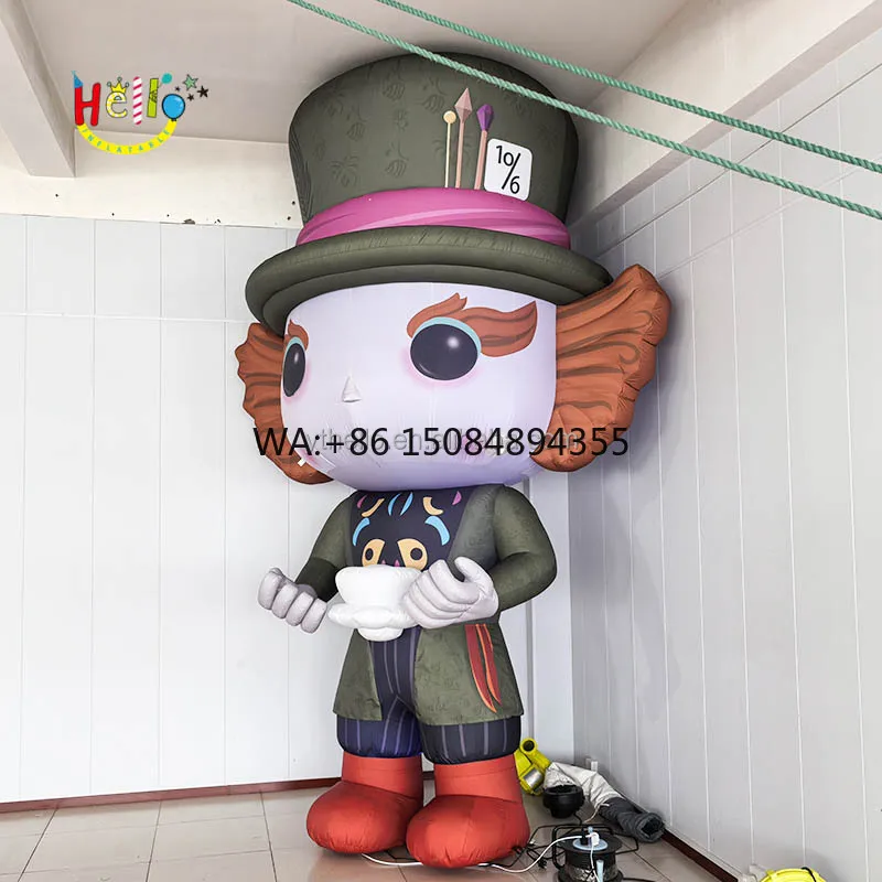Inflatable Mad Hatter Inflatable Cartoon Magician Figure Character for Party Decoration