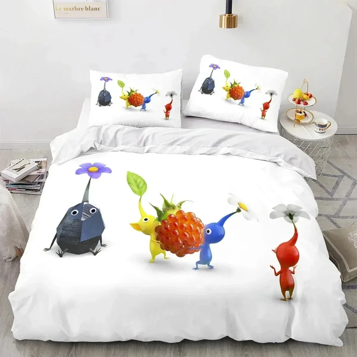 

Cartoon Game Pikmin Bedding Set 3D Printed Suitable for Bedroom Duvet Cover Set With Pillowcases Kids Home Textile