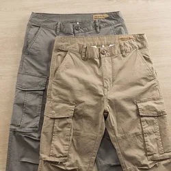 Trousers Man Multipockets Casual Cargo Pants For Men Luxury With 2025 New In Slacks Nylon Work Wear Khaki Multi Pocket Cotton