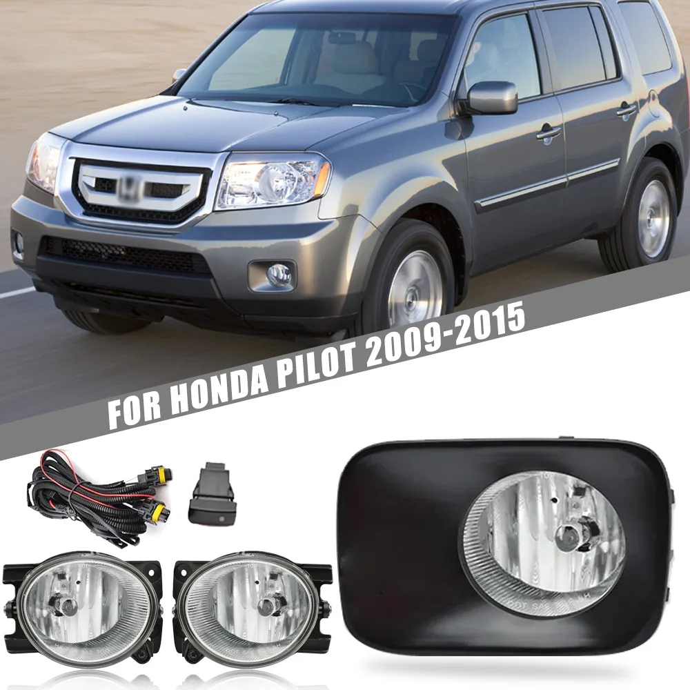 

Bumper Fog Light Kit For Honda Pilot 2009 2010 2011 2012 2013 2014 2015 Full Set With H11 Bulb Switch Wire Harness Bezel