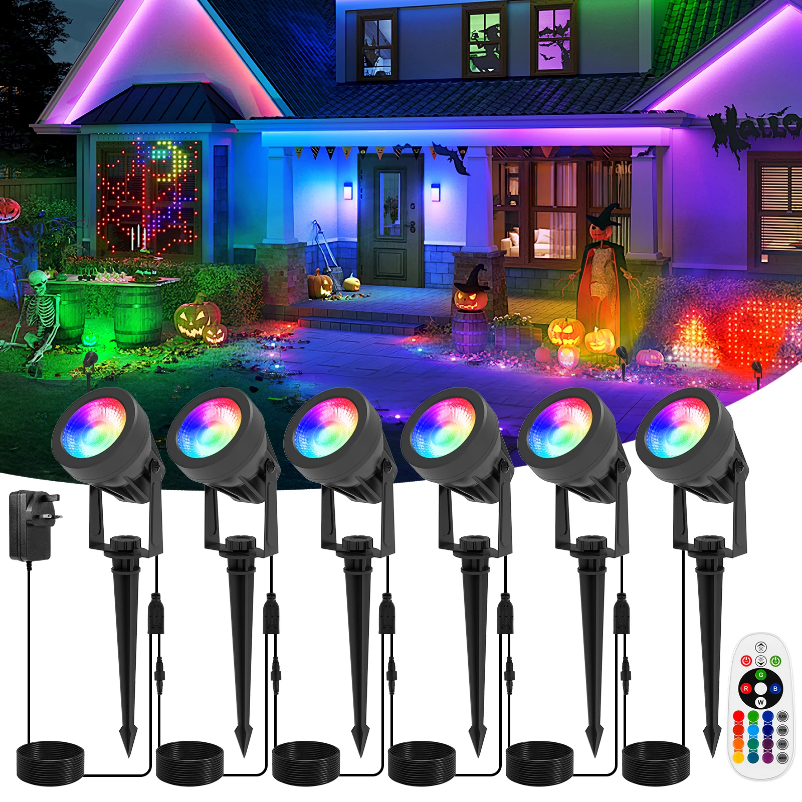 COB RGB Led مصابيح حديقة مصباح حديقة الجهد المنخفض إضاءة المناظر الطبيعية مقاوم للماء مصابيح خارجية حديقة الديكور الإضاءة في الهواء الطلق #2