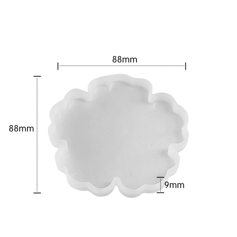 

Irregular Coaster Resin Silicone Mold Round Coaster Epoxy Resin Casting Mold for DIY Making Wine Glass Coaster Tray Home Decor