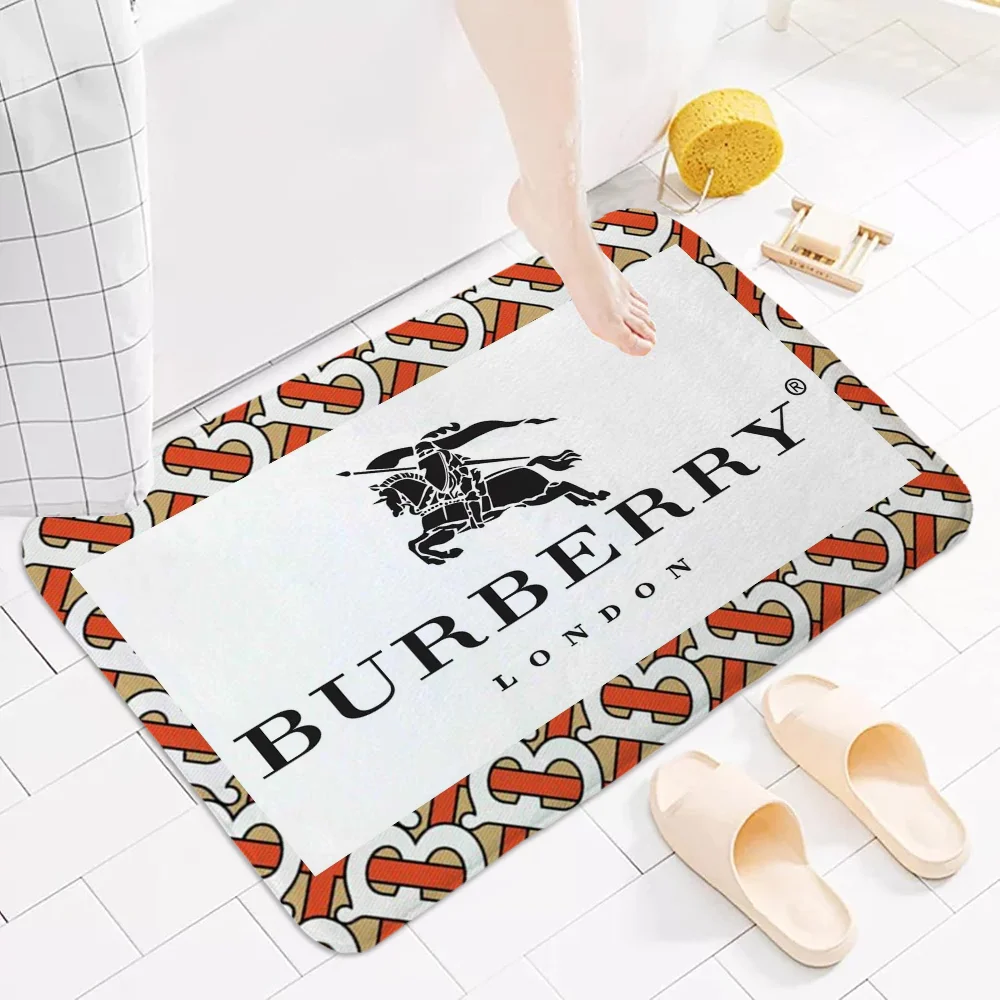 Bath Mat Rug Bathroom Foot Mat Non-slip Mat Small Floor Mats Door Mat Y-burberry-y Rugs Doormat Entrance Door Carpet for Kitchen