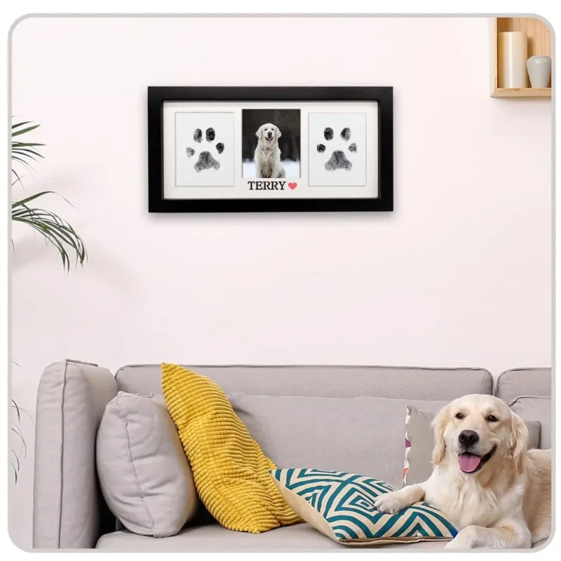 Sicheres, ungiftiges Baby-Hand- und Fußabdruck-Set ohne Tinte, berührungslose Hauttinte für Pfotenabdrücke von Haustieren, Katzen und Hunden, Souvenir-Geschenke – Detail 4