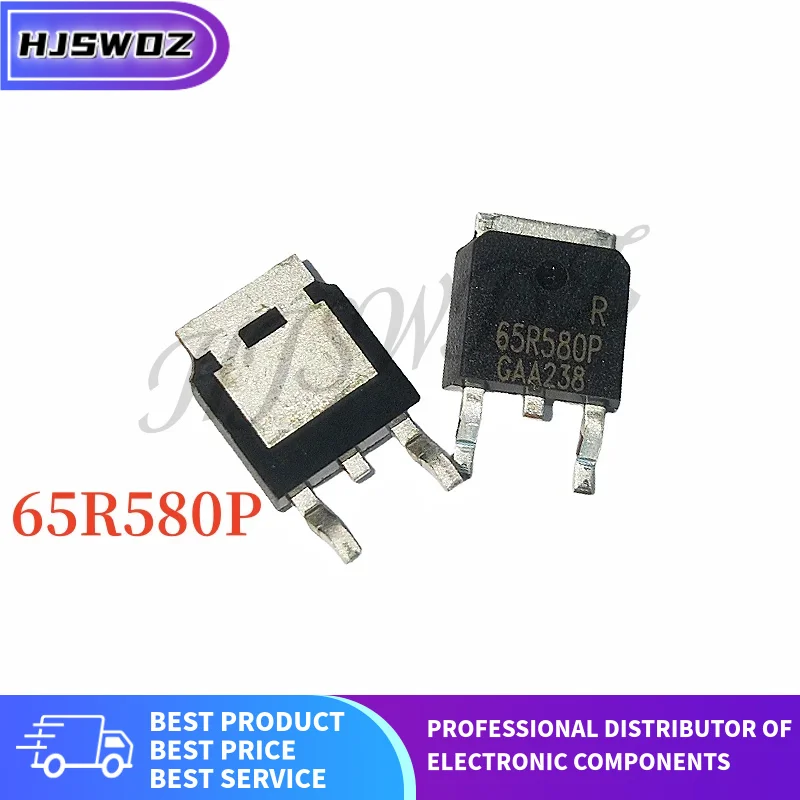10 Uds nueva calidad 65R580P 65R580 TO-252 transistor MOSFET de alta potencia en Stock