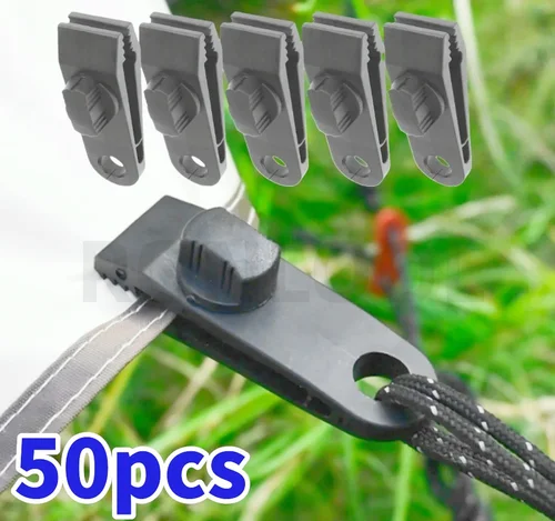 Imagen 1 del producto 50/20/5 Uds Clip de tienda de campaña de alta resistencia Clips de lona agarre de bloqueo abrazaderas de tienda abrazaderas para lonas toldos Camping coche y cubiertas de piscina