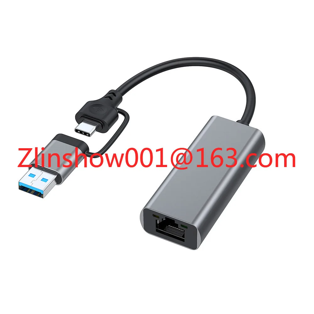 Driver-Free 1000Mbps Type-C USB 3.0 to Gigabit RJ45 Network Adapter for Laptop and Mobile Phone to Ethernet