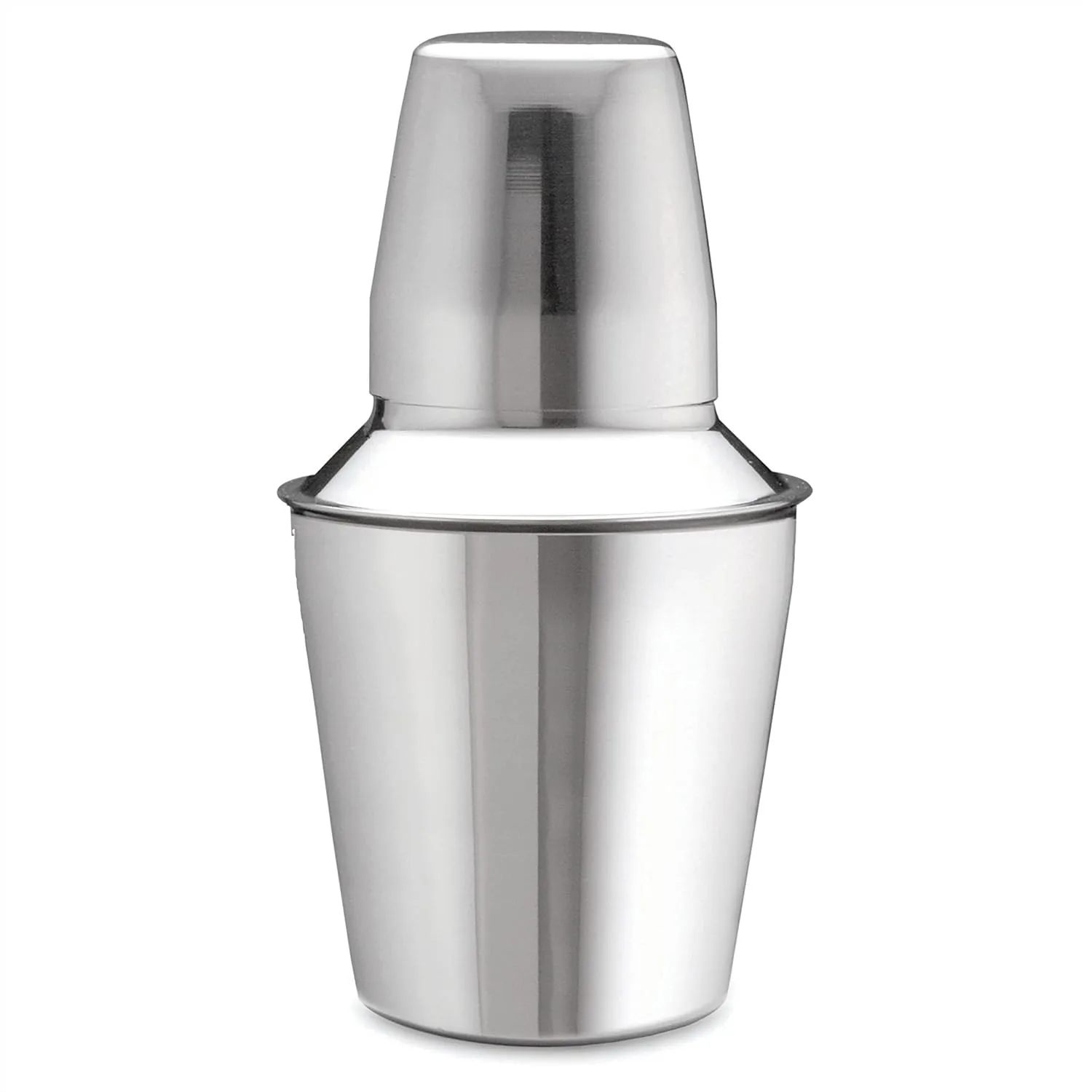 

3 Piece Stainless Steel Cocktail Shaker With Built In Strainer For Bartenders 8oz