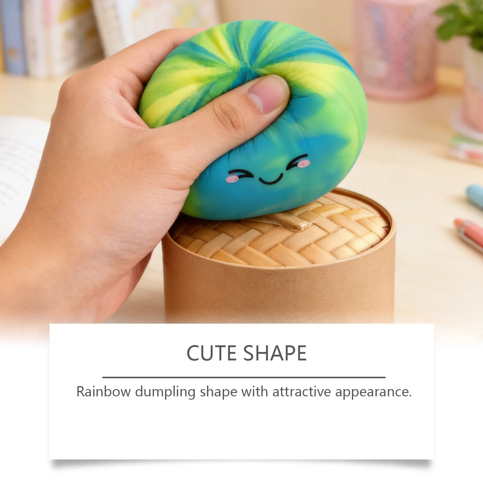 Cute Bao Bun Dumpling Squishy Slime Stress Relief Toys Non-Stick Clear Glitter Slime Stress Ball Fidget Toy for Kids Party Favor image 5