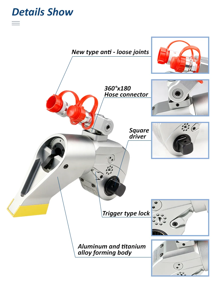 MXTA High Strength Adjustable Hydraulic 1/2 3/4 Torque Wrench Tools set