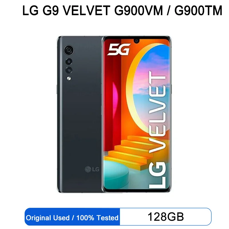Original LG G9 VELVET G900VM G900TM 5G teléfono móvil NFC 6 + 128GB 48MP + 16MP Octa Core SmartPhone