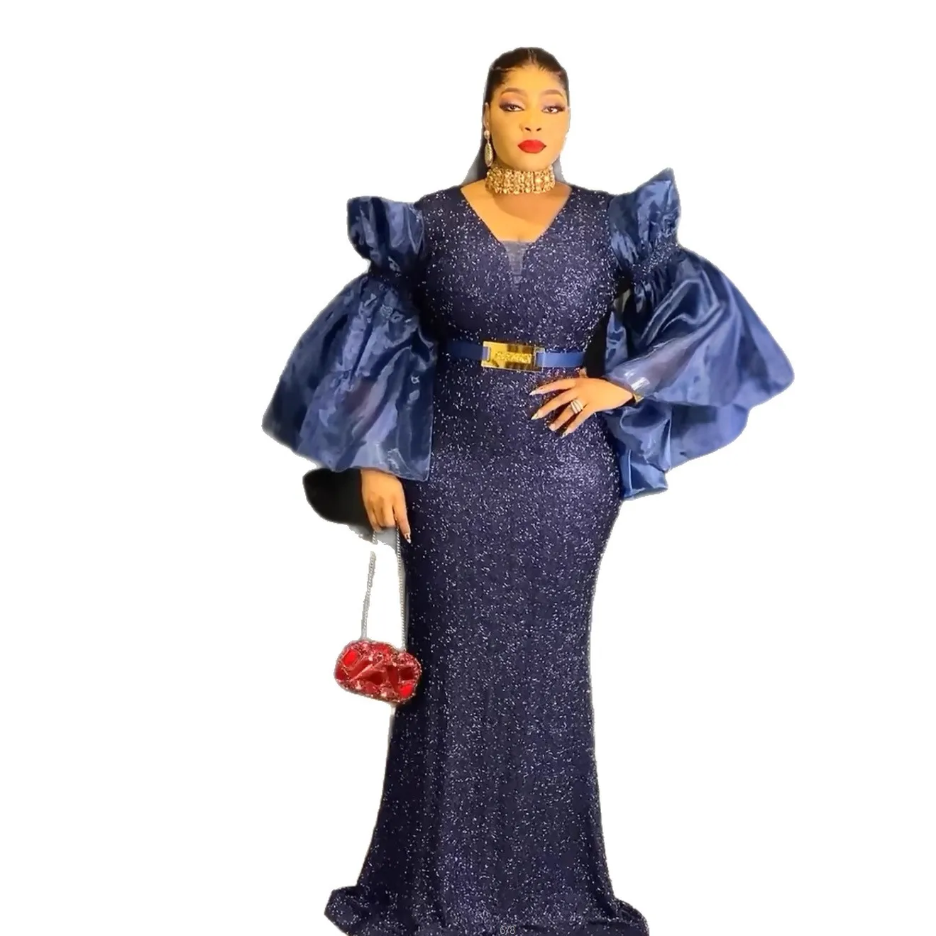 

Plus Size African Party Dresses for Women Dashiki Sequin Sexy Bodycon Long Dress Elegant Muslim Christmas Wedding Evening Gown