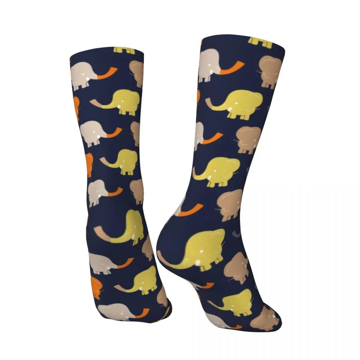 Cartoon Elephant Stockings Female Animal Print Socks Quality Retro Socks Autumn Skateboard Anti-Slip Design Socks Birthday Gift