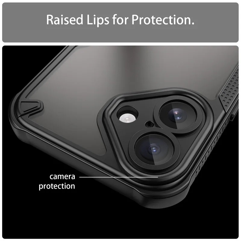 For iPhone 16 Case iPhone 17e 17 Air 16 Pro Max 16e Cover TPU Border Matte Bumper Protective Phone Cases For iPhone 16 Plus 17e
