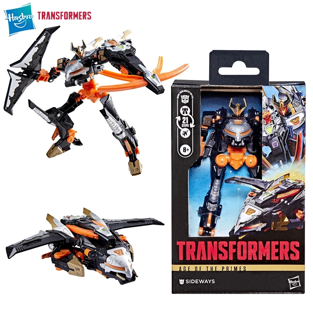 

Original NEW Hasbro Transformers Age of the Primes Sideways 14cm Deluxe Class Anime Action Figure Model Ornament Toys