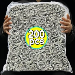 10/200pcs Antique Round Frame Wrapped Bead Connect Rings Spacers Sliver Through Hole Beading Cap DIY Bracelet for Jewelry Making