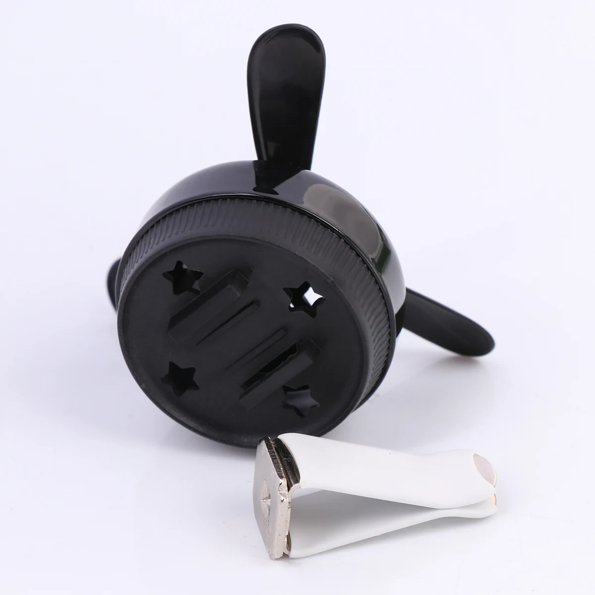 

12pcs Car Aromatherapy Air Freshener Simple Purifier Metal Outlet Black Inner PE PP Zinc Alloy Safe Driving Experience