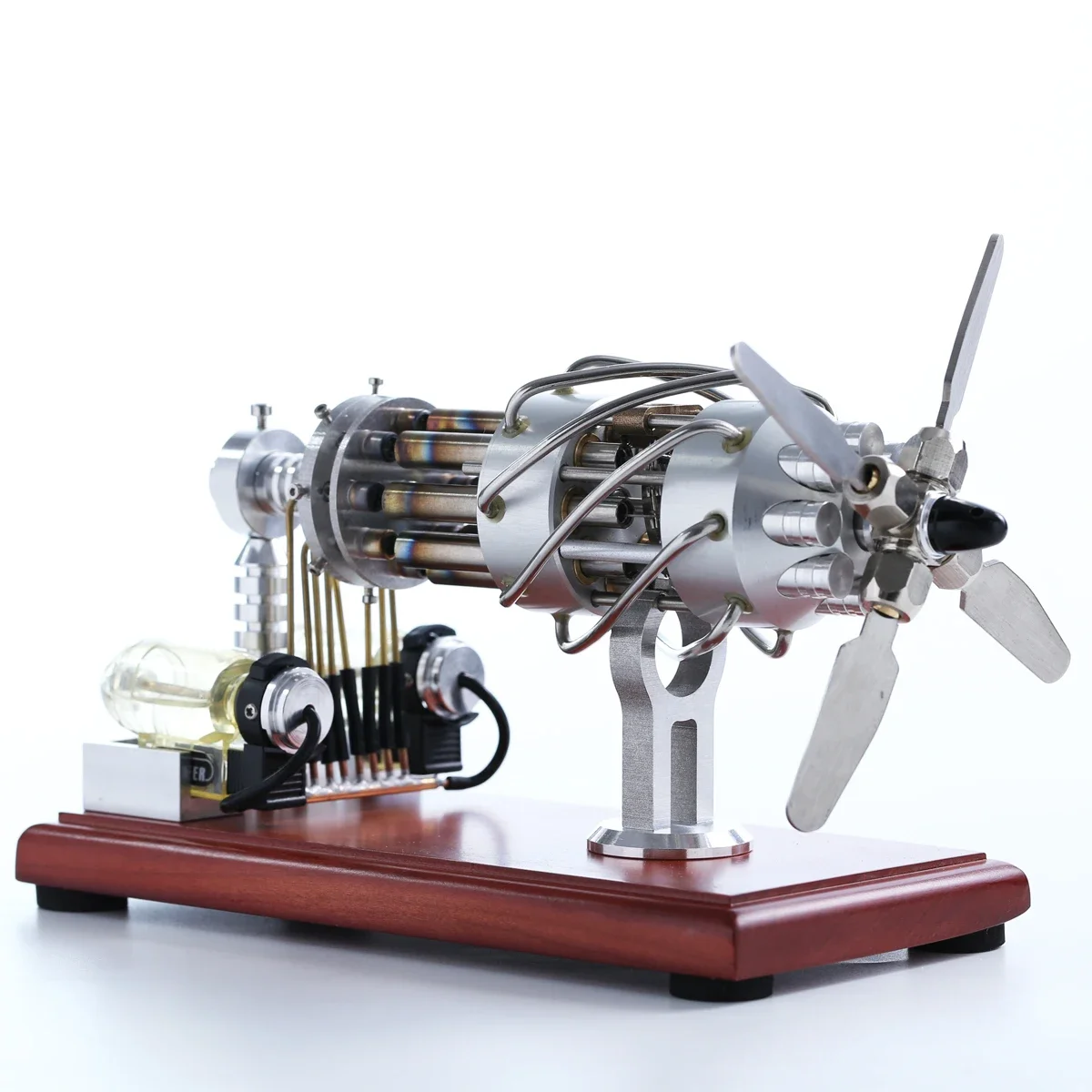 For HS-XC-524378 High end business gifts  Oblique disc 16 engine model Hot Air Stirling Engine Model