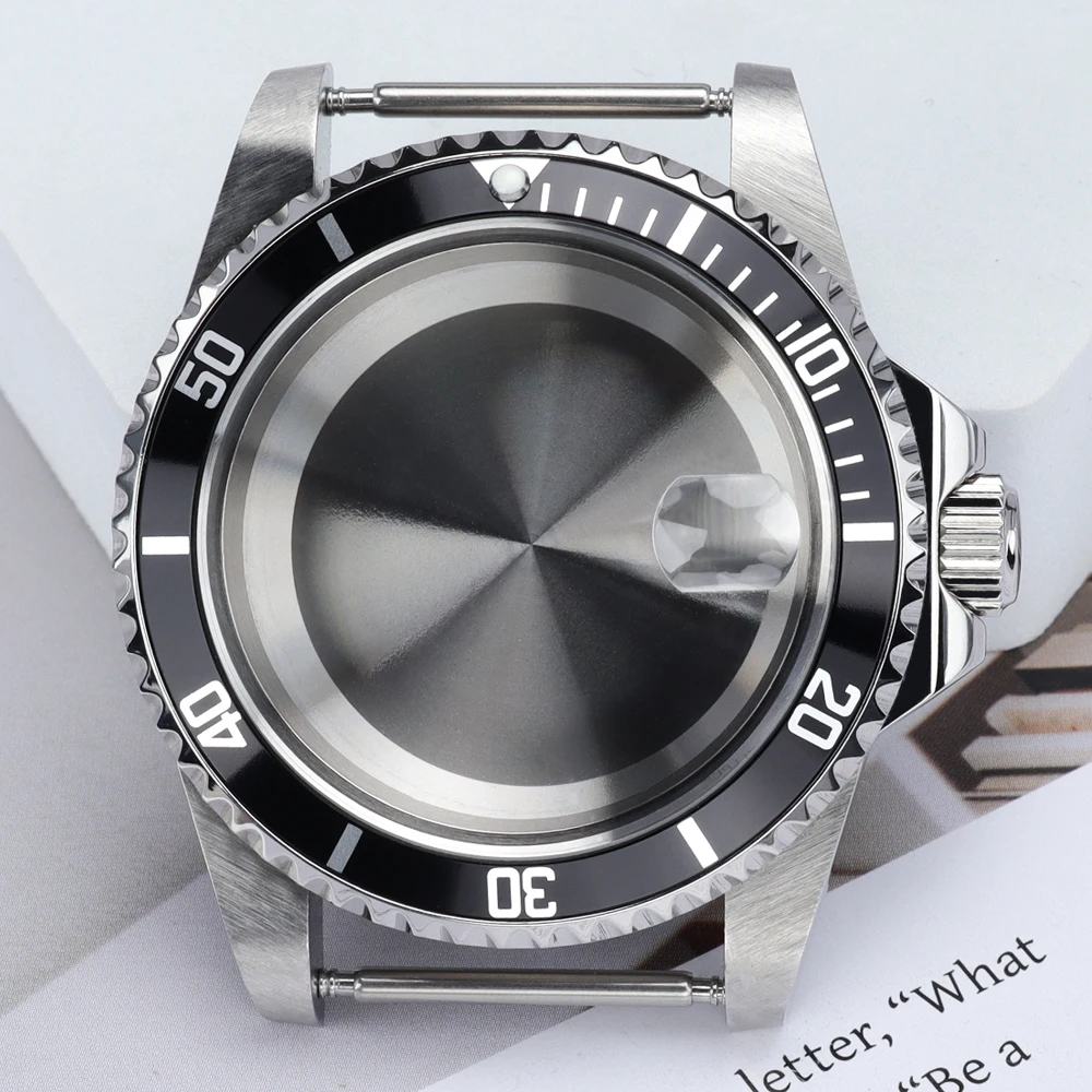 Vintage 38MM NH35 Watch Case Sapphire Glass For Retro Submariner NH35 NH36 NH34 Automatic Movt 120 Clicks 28.5mm Dial Watch Case