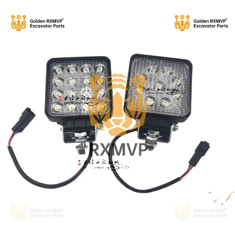 

For Sany Sy 60 Hyundai 215 Xcmg Doosan Vol-vo 5512v24v Big Arm Led Light Driver's Cabin Top Light Excavator Accessories