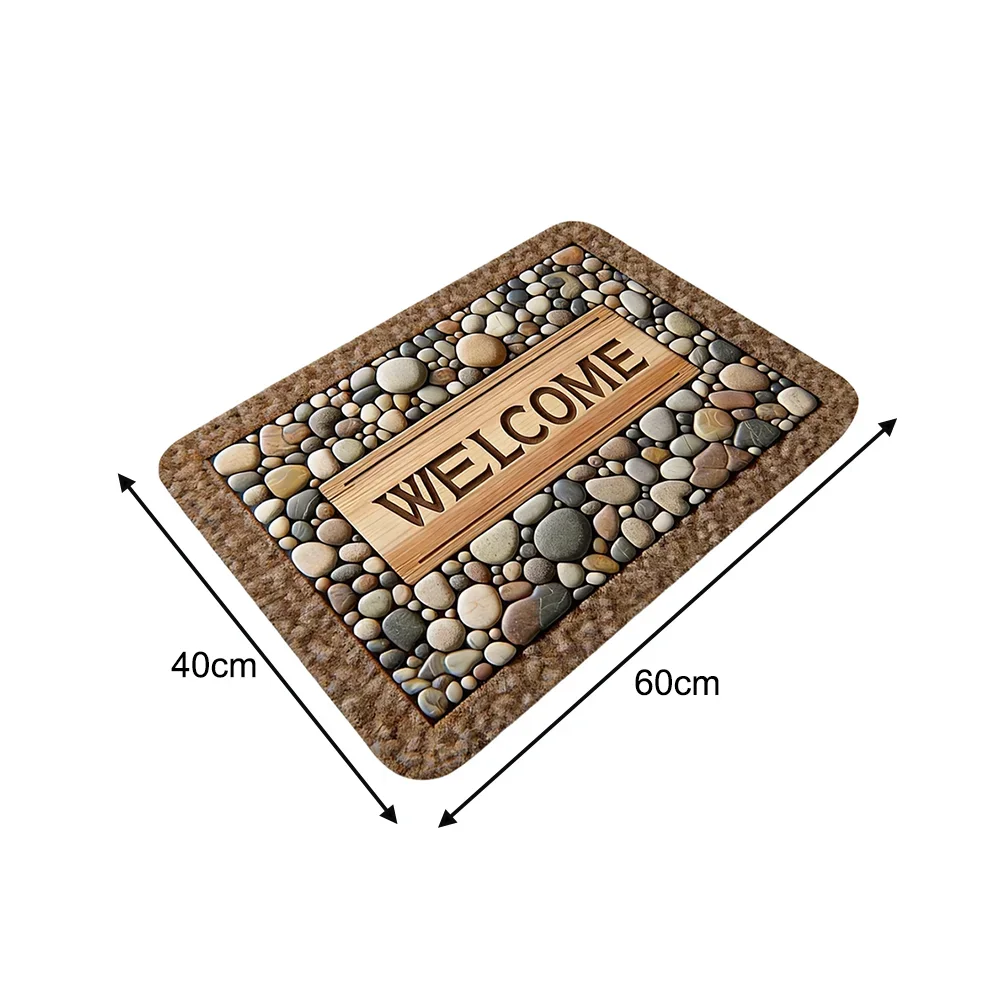 Diatomaceous Earth Retro Doormat in For American Theme 40 60cm and 50 80cm Non Slip Front Door Mat Lightweight