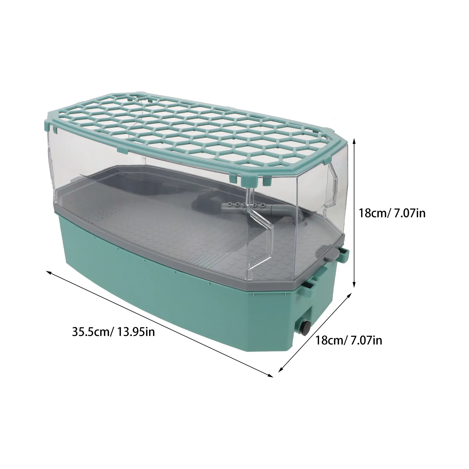 Ecological Turtle Tank Plastic Terrarium With Basking Platform Escape Proof Lid Small Aquarium For Turtles Pet