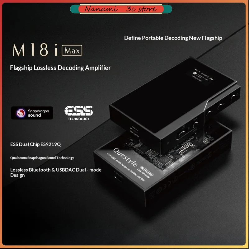 

New Questyle M18i MAX Decoder Little Tail HIFI Headphone Amplifier Mobile Portable Bluetooth Lossless 3.5mm/4.4mm Jack Decoder