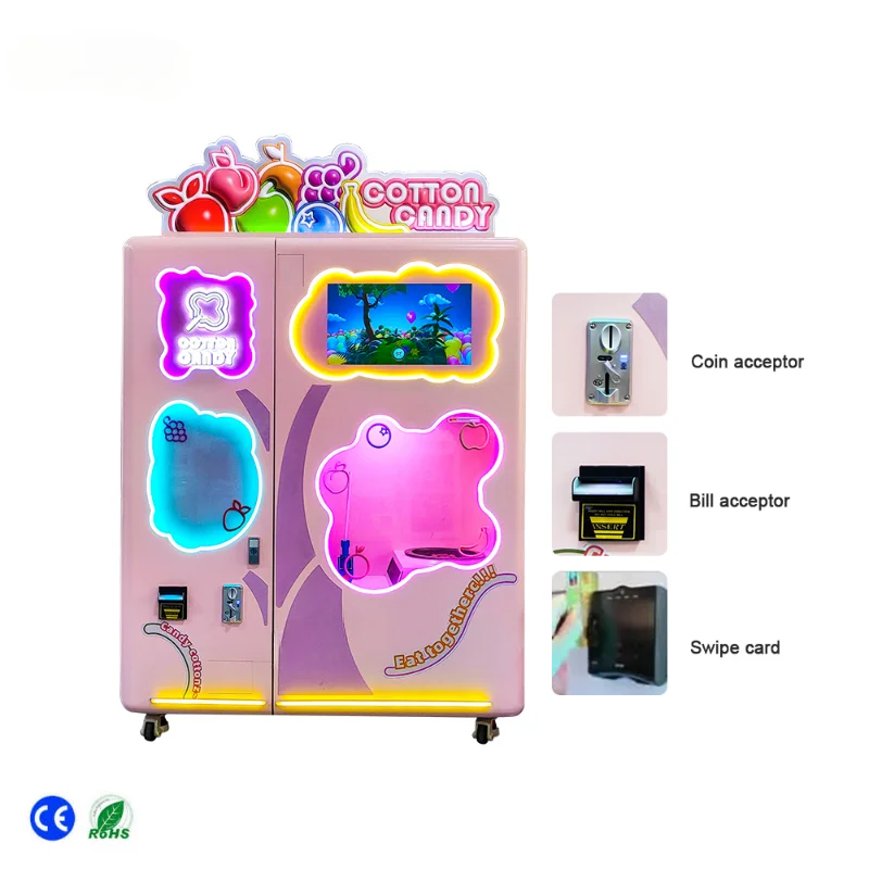 YG Designs New Cotton Candy Making Machine Marshmallow Maker Commercial Automatic Cotton Candy Vending Machine Price for Sale