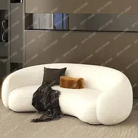 White Big Living Room Sofas Europe Loveseat Circle Curved Nordic Living Room Sofa Home use Luxury Sofy Do Home Furniture