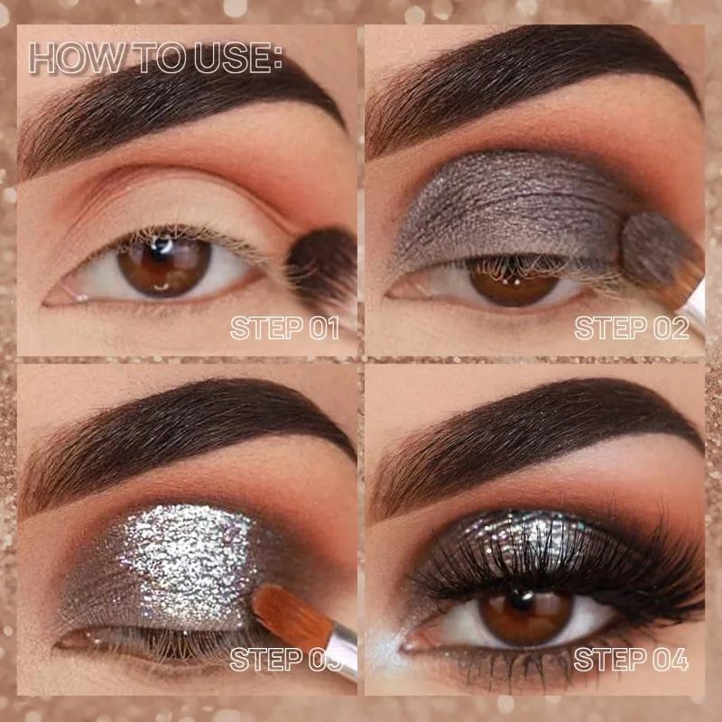 防水性と耐汗性のアイメイク、マルチカラーのマッシュポテト、高演色性、簡単なカラーリング