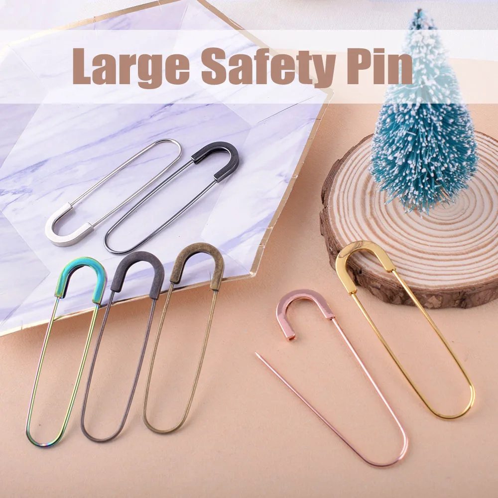 Large Safety Pins Sewing Pins - 7 Color 80mm Metal pins Giant Jumbo Safety Pins for for Clothing Apparel Accessories DIY Sewing