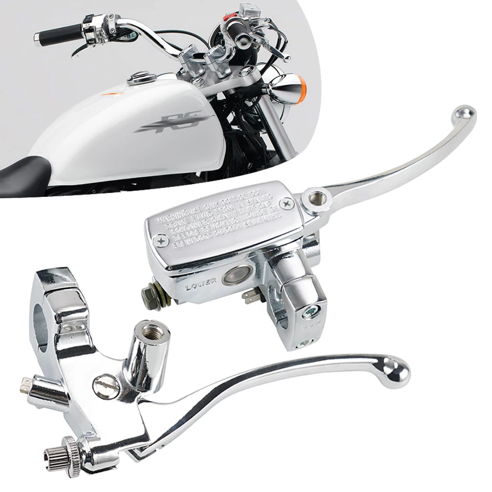 

Motorcycle 1" Handlebar Master Cylinder Brake Clutch Lever for Honda Suzuki Yamaha Shadow 750 Vulcan 800 Boulevard VStar 650