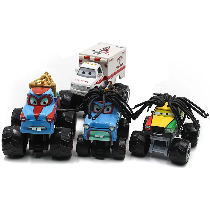 

Disney Alloy car story tall car Big foot mater long hair ambulance return teacher children toy car birthday present