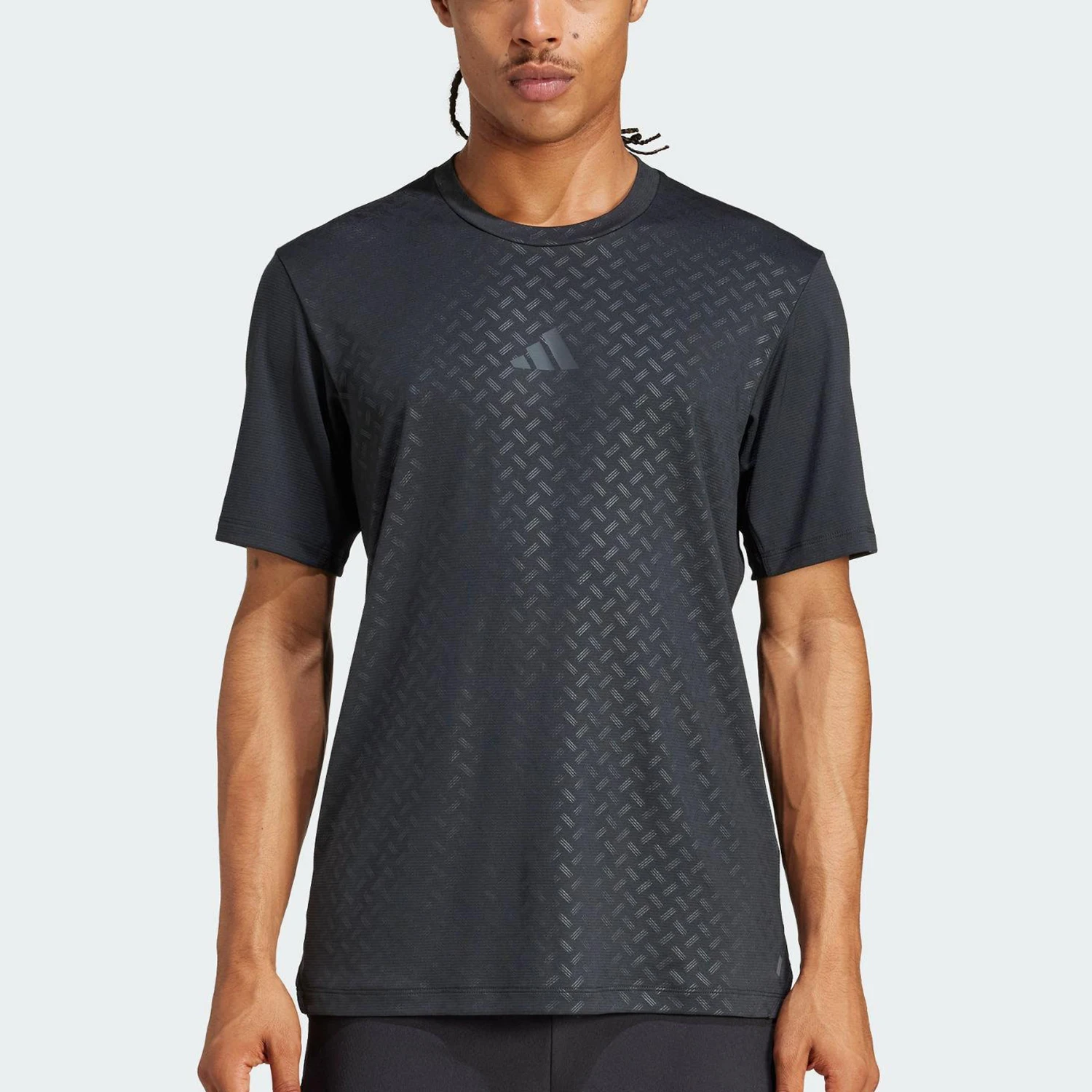 

Оригинальная летняя мужская тренировочная дышащая спортивная футболка Adidas 2025 JI8215