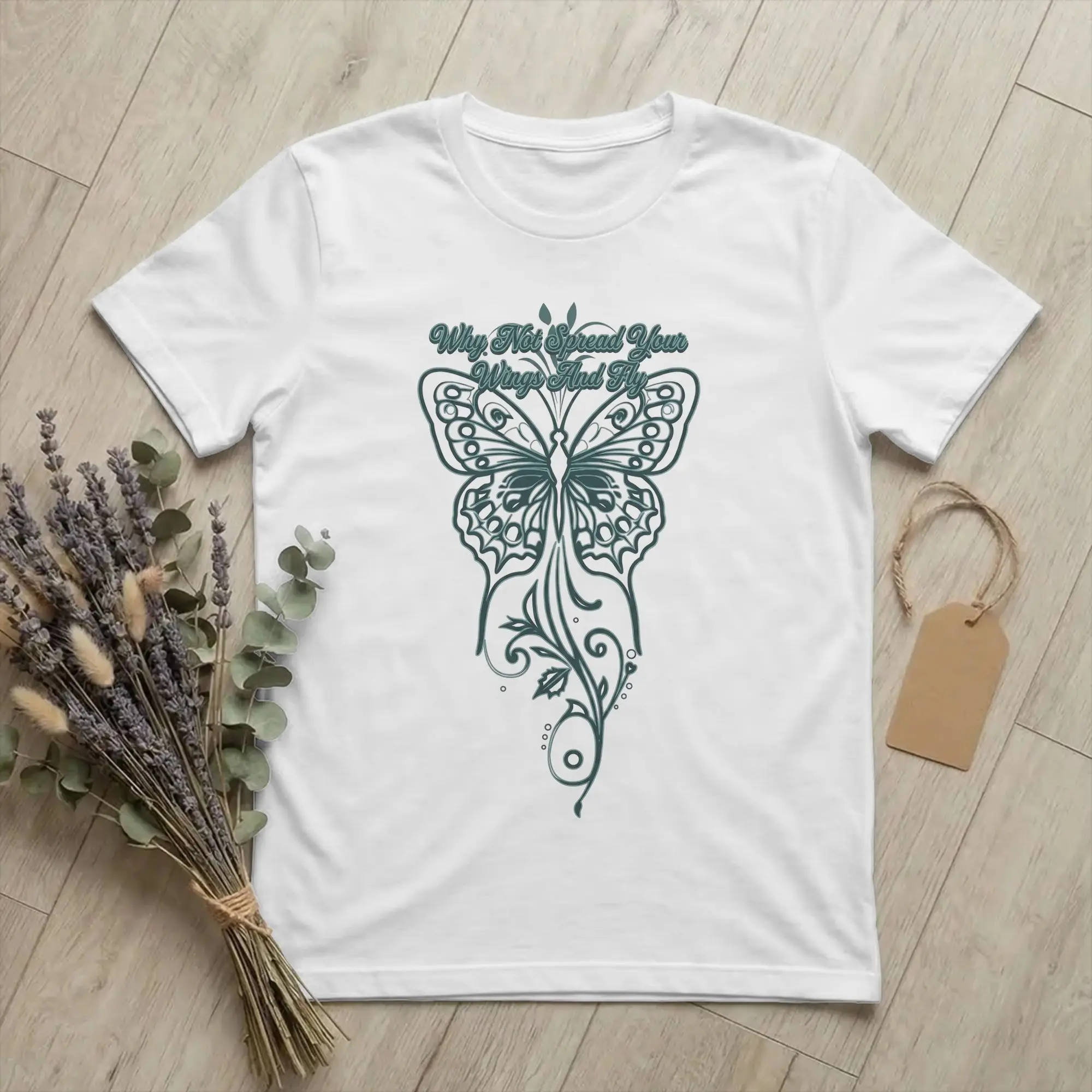 Men T-Shirts Vintage Hilary Duff Shirt Why Not Spread Your Wings And Fly Butterfly Funny Cotton Tee Shirt Short Sleeve T Shirt