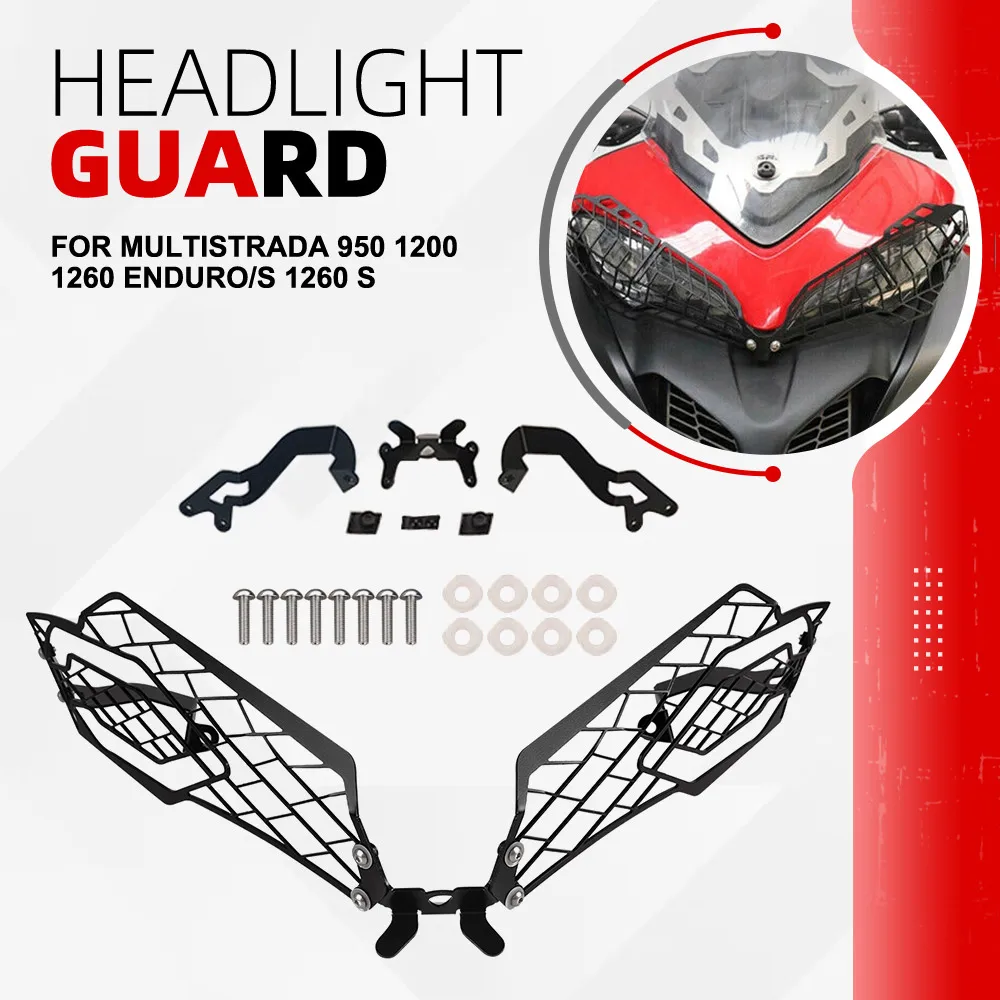 

Headlight Guard For Ducati MULTISTRADA 950 1200 1260 ENDURO/S 1260 S GRAND TOUR/D AIR Motorcycle Headlamp Grill Protection Cover