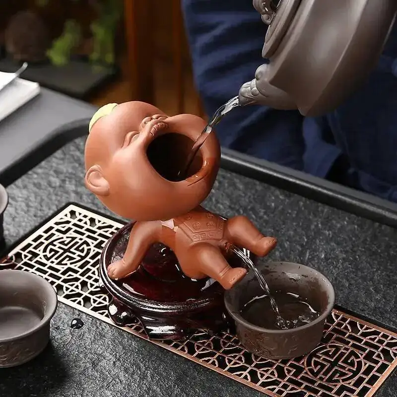 Pissing Tea Pet Tea Play Tea Tray Ornament Zisha Smiling Pissing Doll Tea Pet