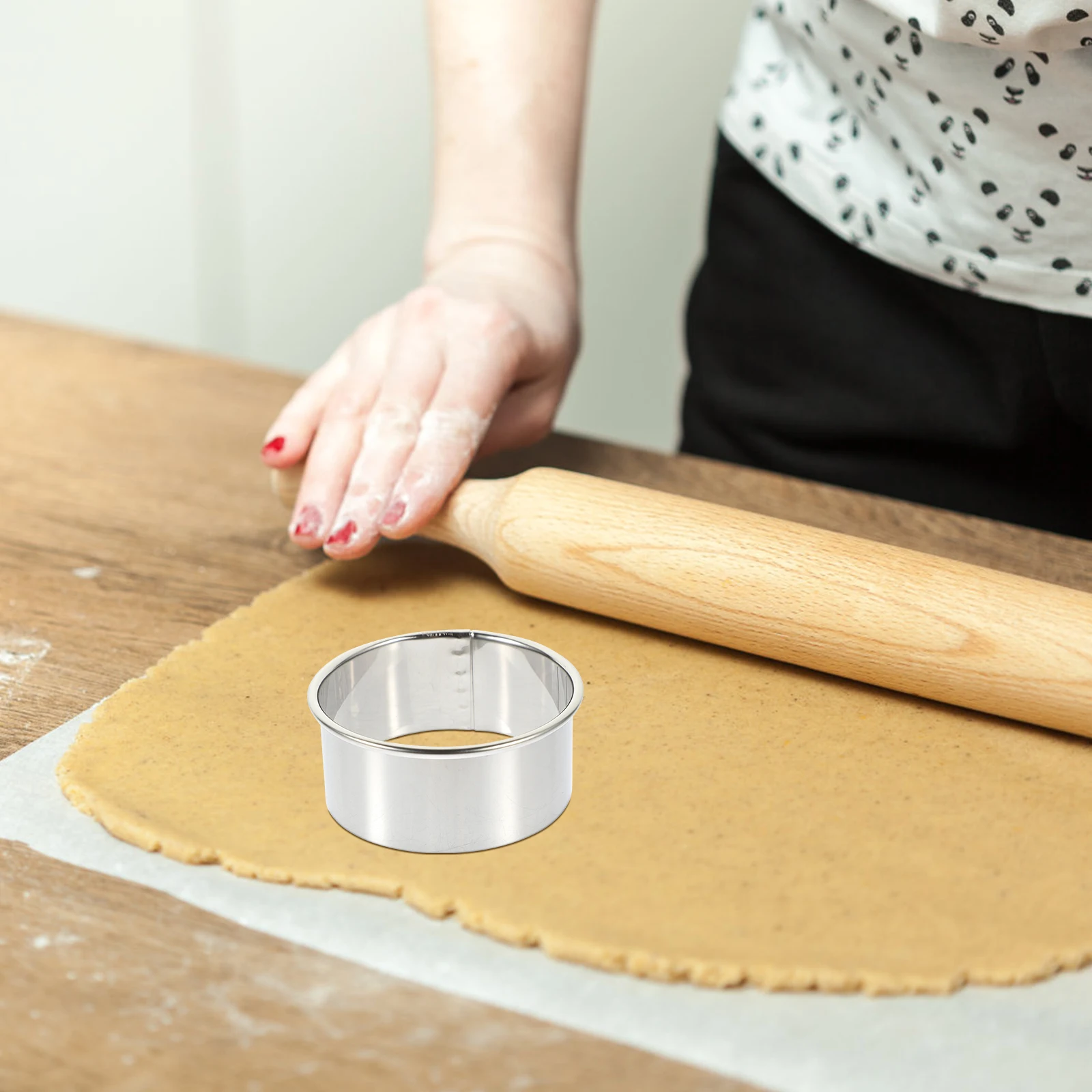 

Dumpling Wrappers Maker Stainless Steel Dough Round Mold Kitchen Tool Silver Color Long Lasting Non Rust