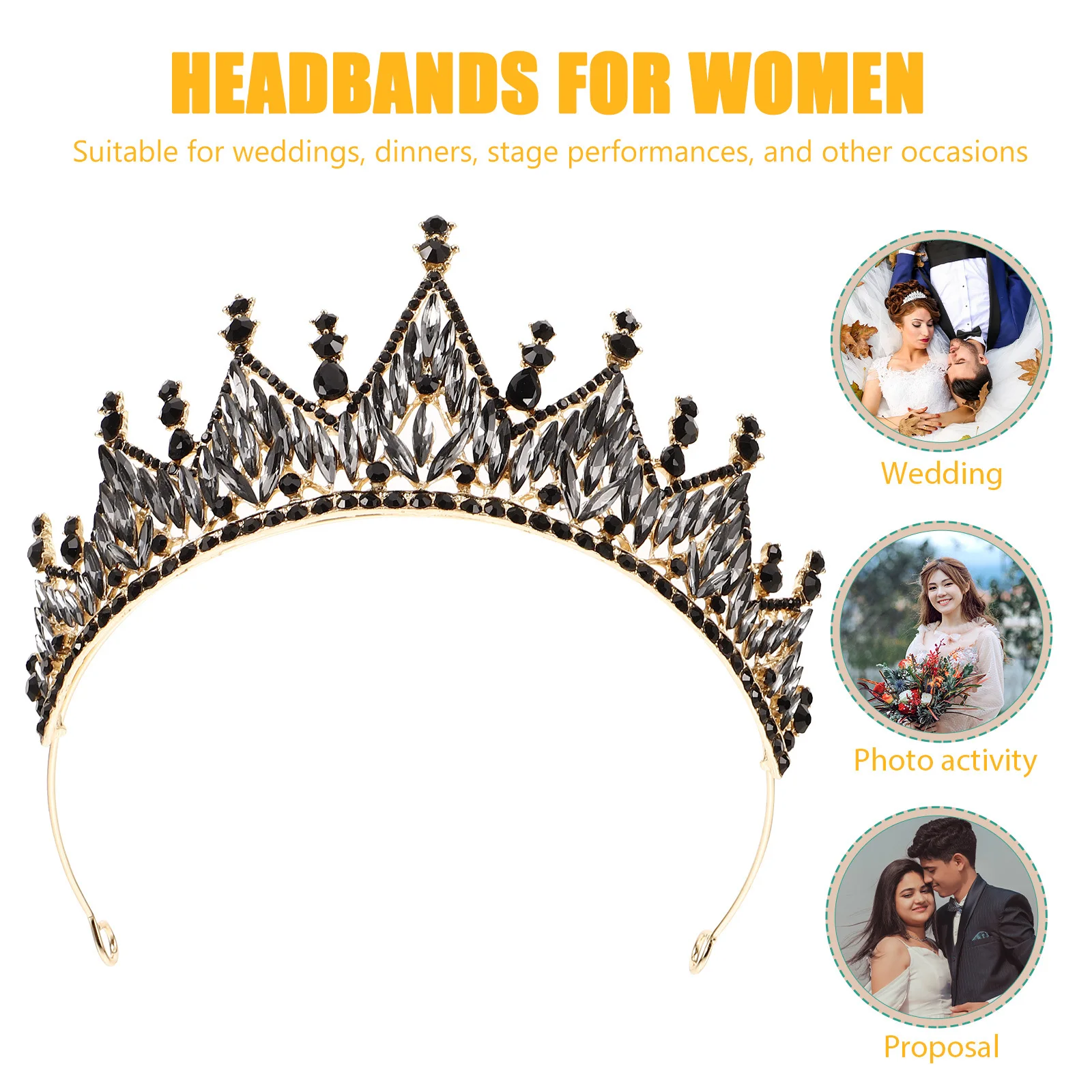 

Tiara Bridal Headdress Accessories Decorations for Bride The Crown Hair Women European and American Wedding Headwear