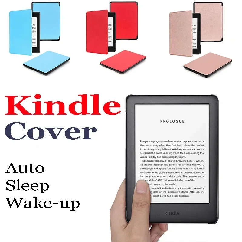 Funda con tapa para Kindle Journey Paperwhite 5 2021 KPW4 123 antipolvo de cuero PU A prueba de golpes para tableta, funda con activación automática