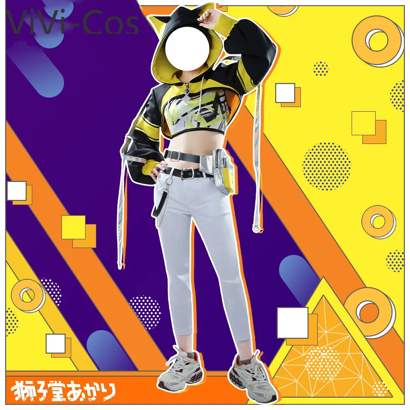 ViVi-Cos Vtuber Nijisanji Shishido Akari Game Cool Handsome Cosplay Costume Halloween Party Role Play Outfit Any Size Suit