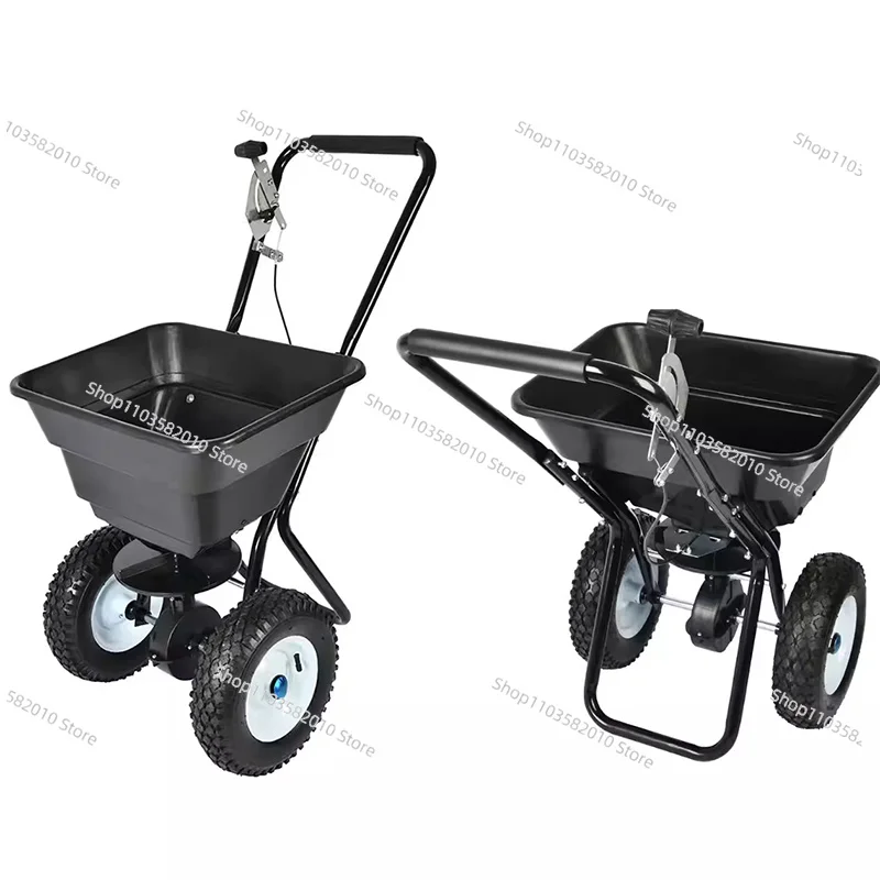 

Push-Type Fertilizer Spreader with Rotary Action, Lawn Seed & De-icing Salt Spreader for Landscaping