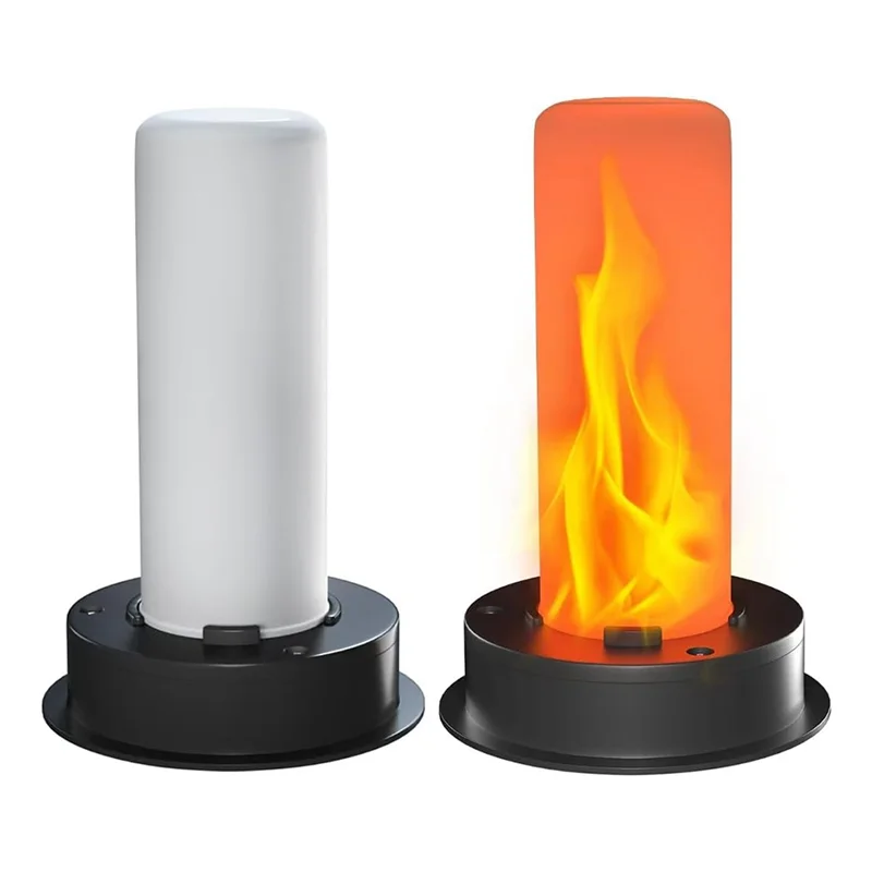 BYBS-2 Pack Replacement Solar Light Tops With Flickering Flame,Waterproof Outdoor Solar Light Parts Lantern Replacement Kit