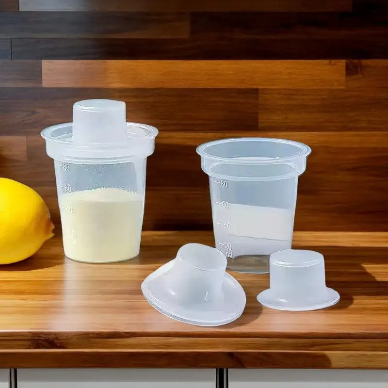 6PPC 80ML Baby Milk Powder Dispenser Portable Baby Food Storage Box Baby Dispenser Pre-Measured Powder Box