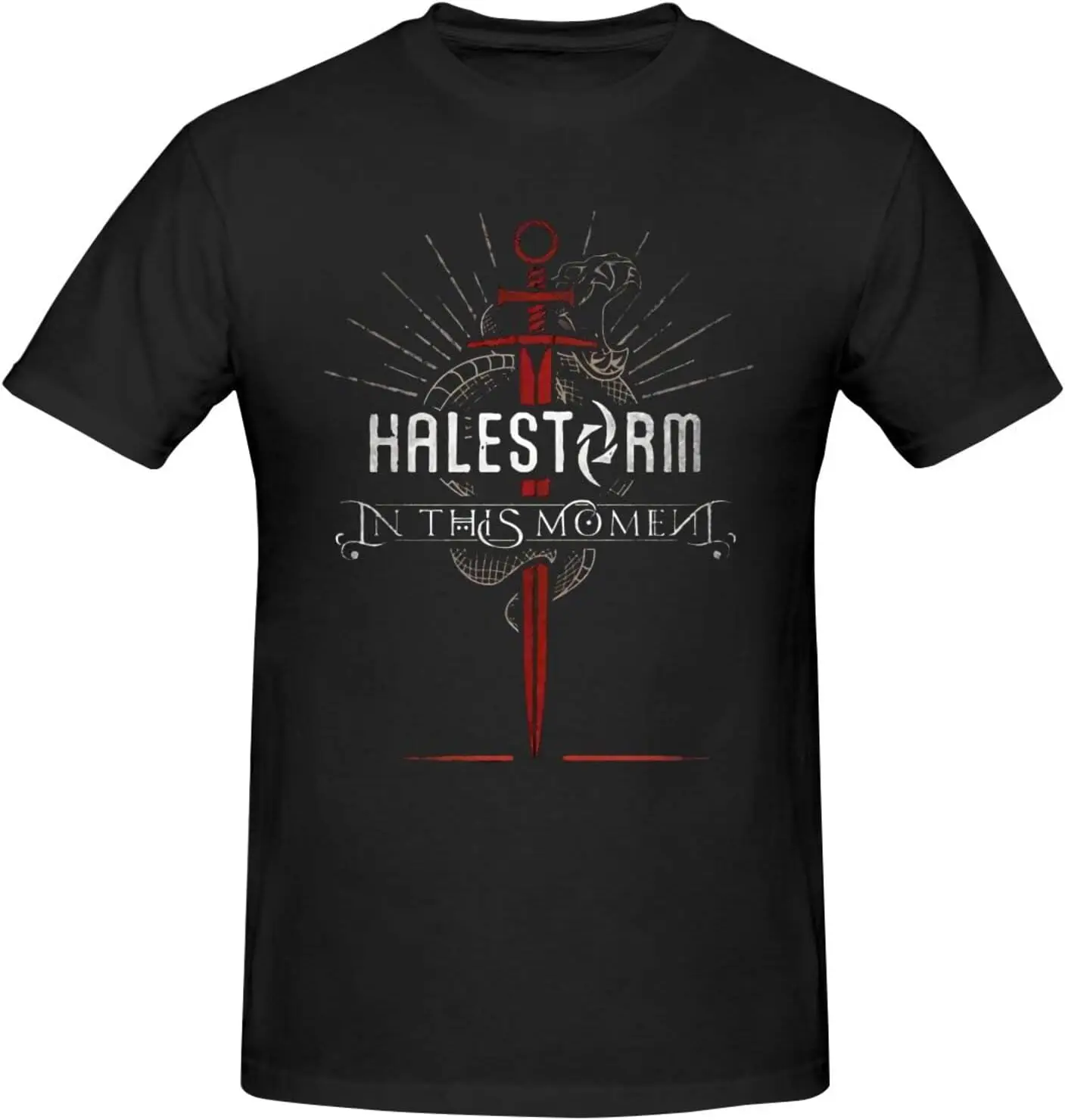 

Классическая футболка HALESTORMS, Модный повседневный топ с круглым вырезом, базовая черная рубашка с коротким рукавом