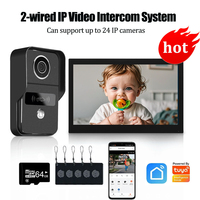 2-line Digital Doorbell Home Video Intercom System Tuya Unlocks 7/10-inch Monitor 1080P Doorbell Camera Video Doorbell Card